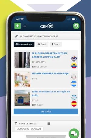Tela do app CRM 49: Comunidade 49