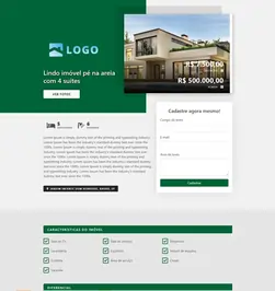 Exemplo de landing page para imobiliária criada no CRM 49