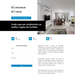 Exemplo de landing page para imobiliária criada no CRM 49