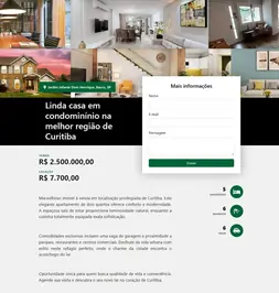 Exemplo de landing page para imobiliária criada no CRM 49